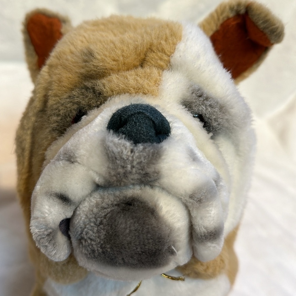 Vintage 1988 Dakin Tough Guy English Bulldog Plush Stuffed Animal - Picture 9 of 12